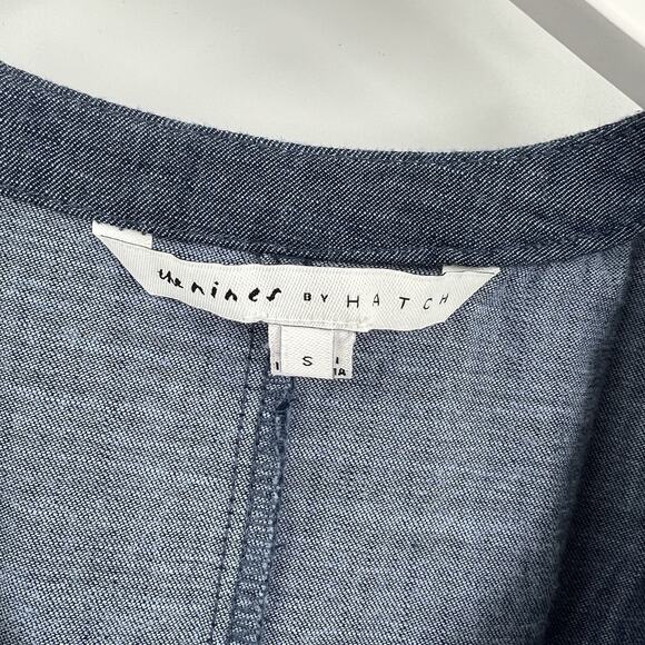 The Nines By Hatch Button Chambray Denim Jumpsuit Maternity Women’s Size Small - Picture 10 of 11
